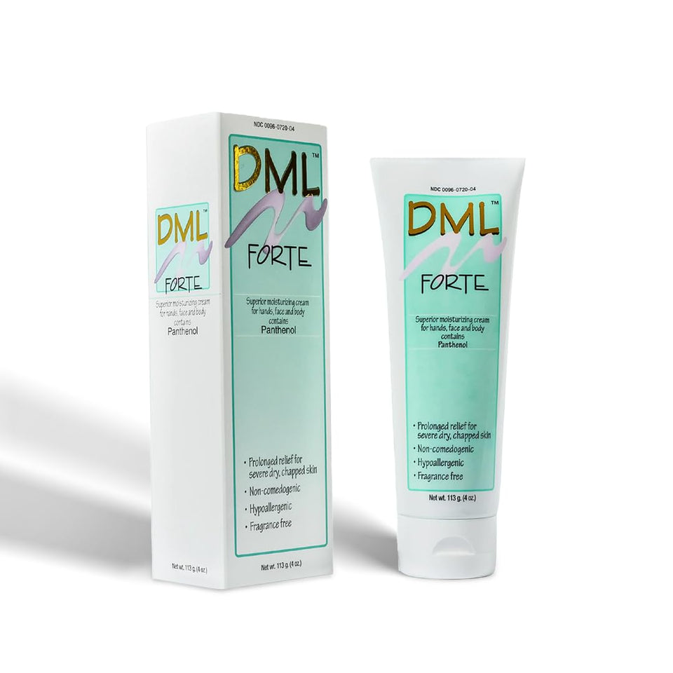 DML jar front packaging showing label and 4 oz size for clear product ID and portability
