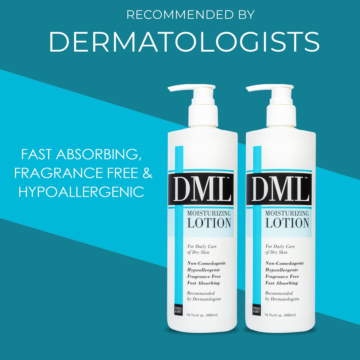 DML applied to hands illustrating moisturized, softened skin benefit