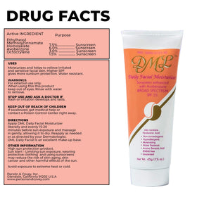 DML model applying moisturizer to face for gentle daily protection