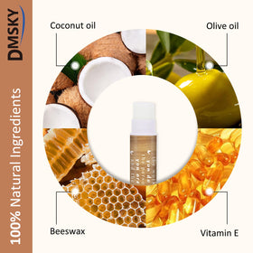 Dmsky close-up of a single tube emphasizing smooth balm and moisturization