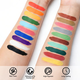 Dmsky eye black on athlete reducing glare and staying sweat-resistant