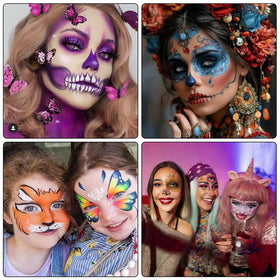 Dmsky fan face paint lifestyle showing spirited, long-lasting team look