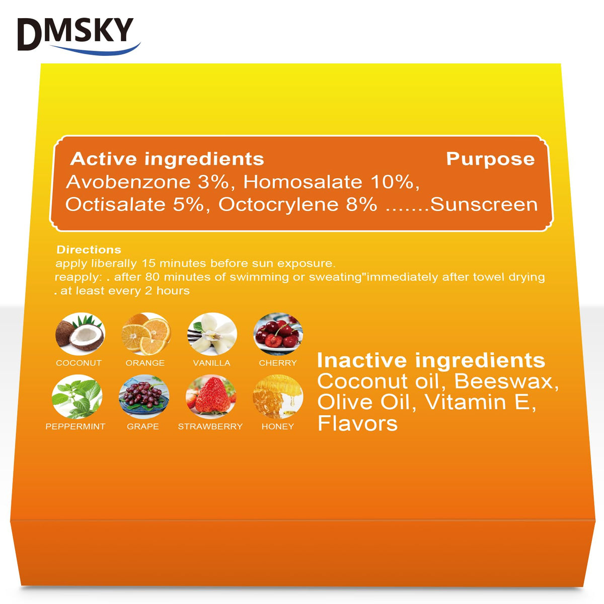 Dmsky flavor array display with eight flavors for variety and sharing benefit