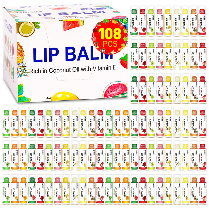 DMSKY front packaging showing bulk lip balm assortment and value