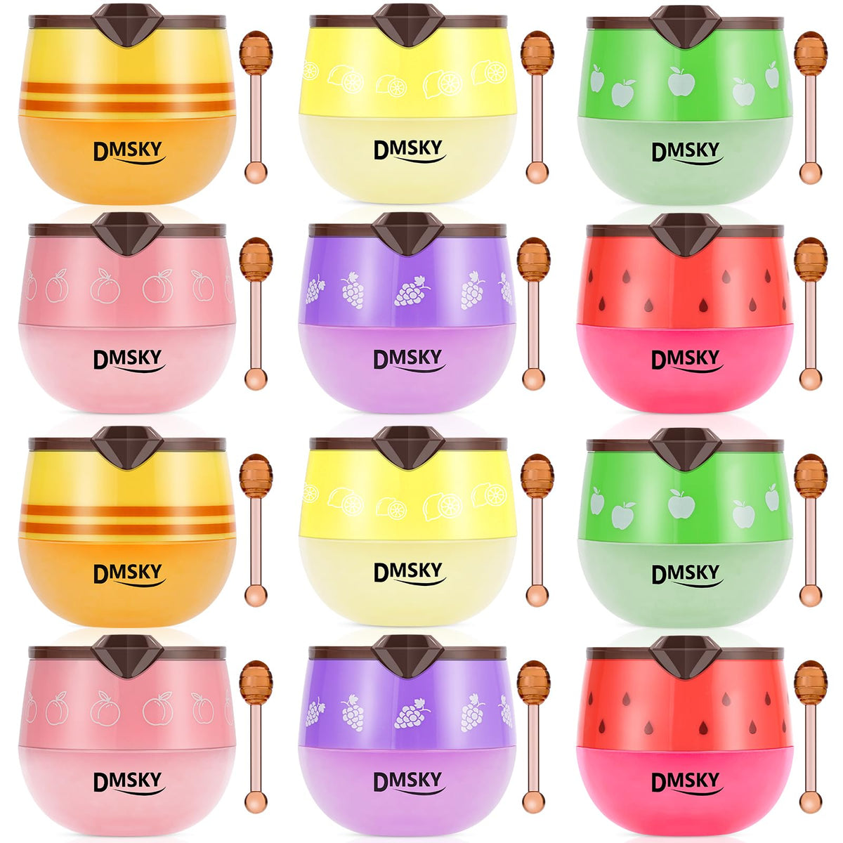 Dmsky honey-pot front packaging showing cute jars and flavors for gifting benefit