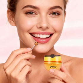 Dmsky lips before and after comparison showing smoother, softer lip benefit