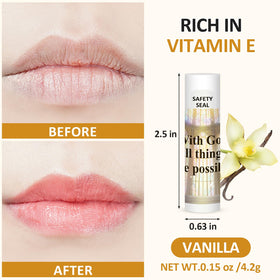 Dmsky open tube with creamy vanilla balm visible, demonstrating smooth application