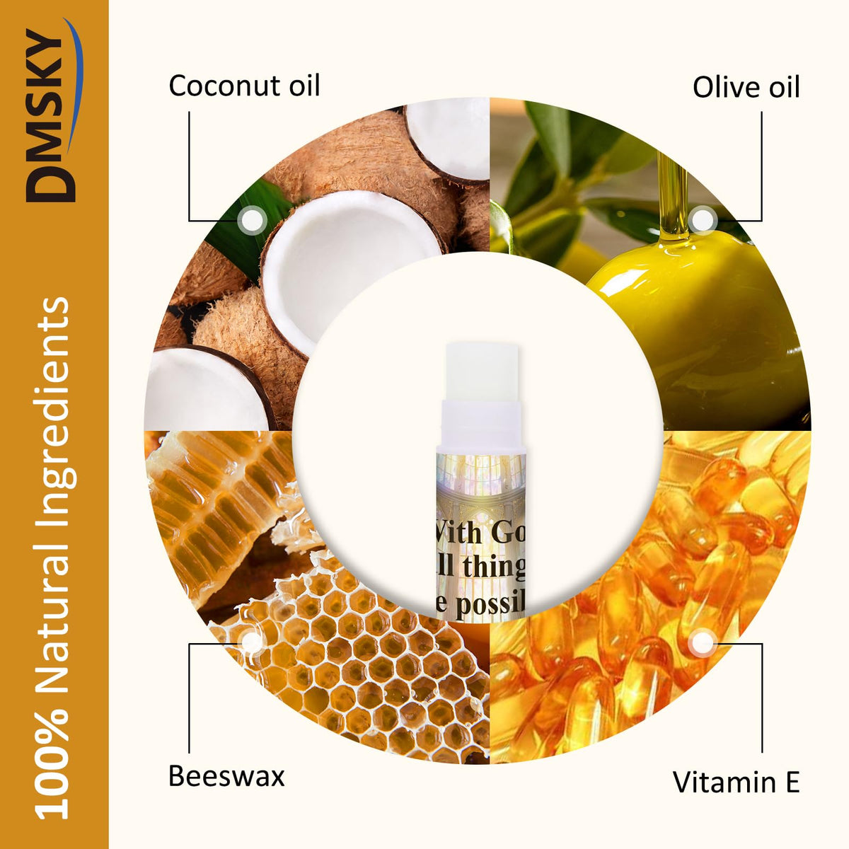 Dmsky texture shot of beeswax and coconut oil ingredients, highlighting nourishment