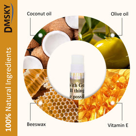 Dmsky texture shot of beeswax and coconut oil ingredients, highlighting nourishment