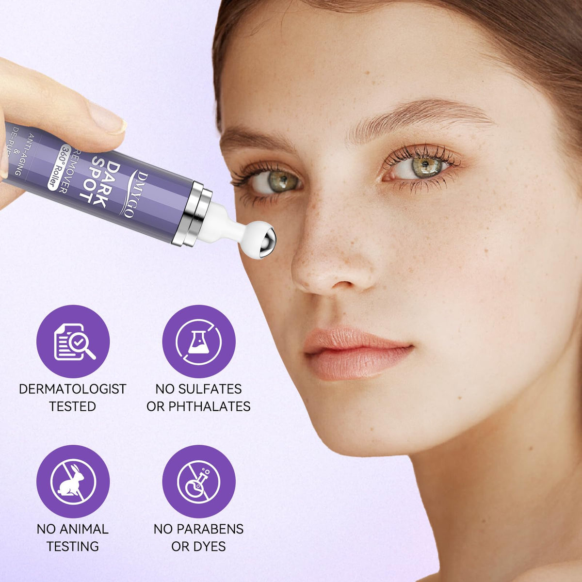 DMYGO hyaluronic serum texture drop close-up, hydrating plumping benefit