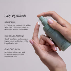 Doctor Rogers creamy serum texture swirl, highlights rich, non-greasy overnight feel