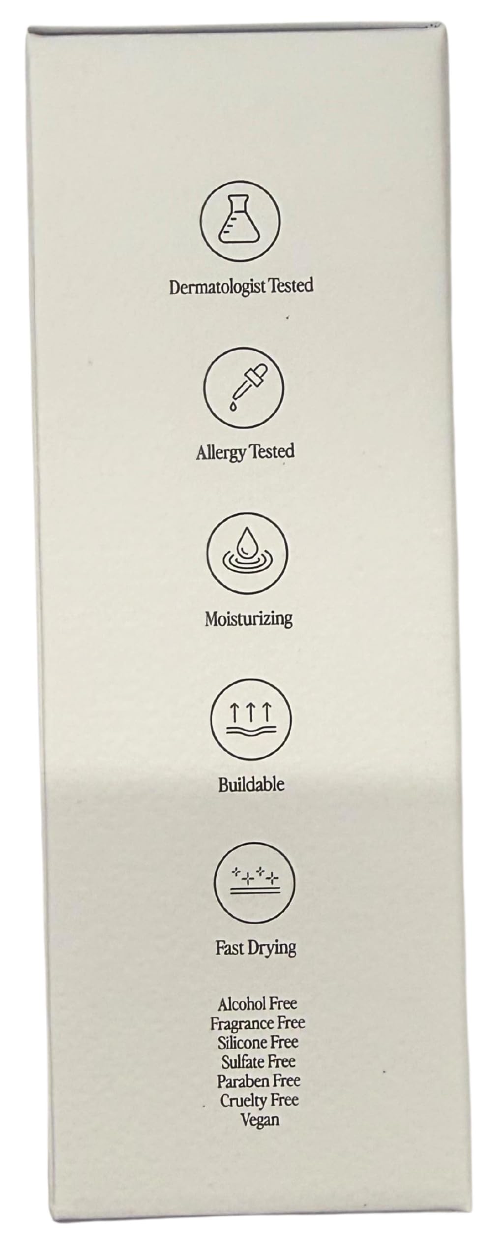 Dolce Glow clear droplet on skin highlighting hydrating texture and fast absorption benefit