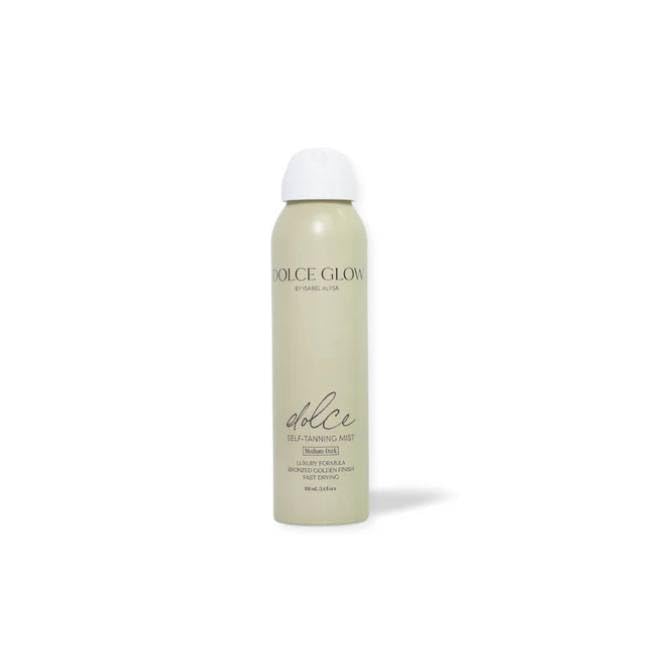 Dolce Glow Acqua hydrating mist in use refreshing skin for instant moisture and glow