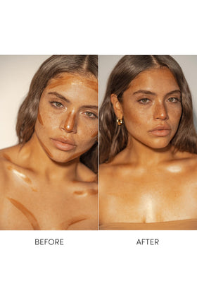 Dolce Glow application on cheek illustrating precise contouring and glow