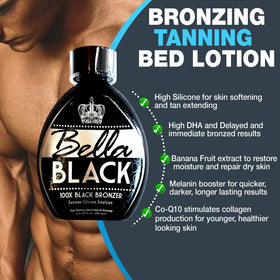 Dolce Vita Bella Black being applied to forearm illustrating smooth, even spread