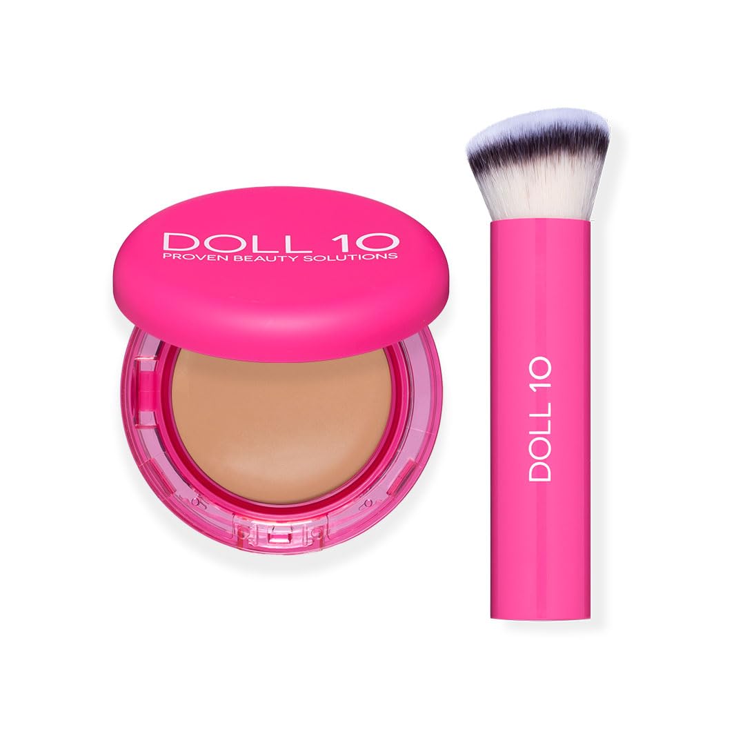 DOLL 10 front packaging showing product and brush for flawless application benefit