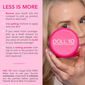 DOLL 10 balm on a spoon ready to apply for smooth, even application