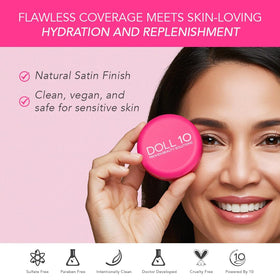 DOLL 10 Buff & Bounce Brush full length demonstrating ergonomic design benefit