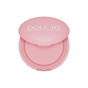 DOLL 10 front compact view showing portable brightening powder and sleek packaging benefit