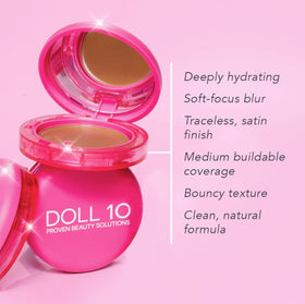 DOLL 10 ingredient spread with reishi mushroom and aloe highlighting nourishing components