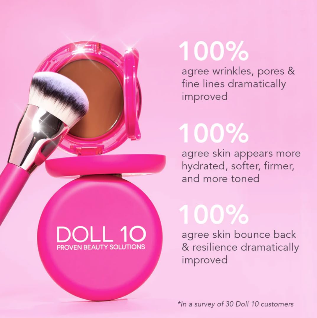 DOLL 10 lifestyle scene with product in a makeup bag illustrating everyday use convenience