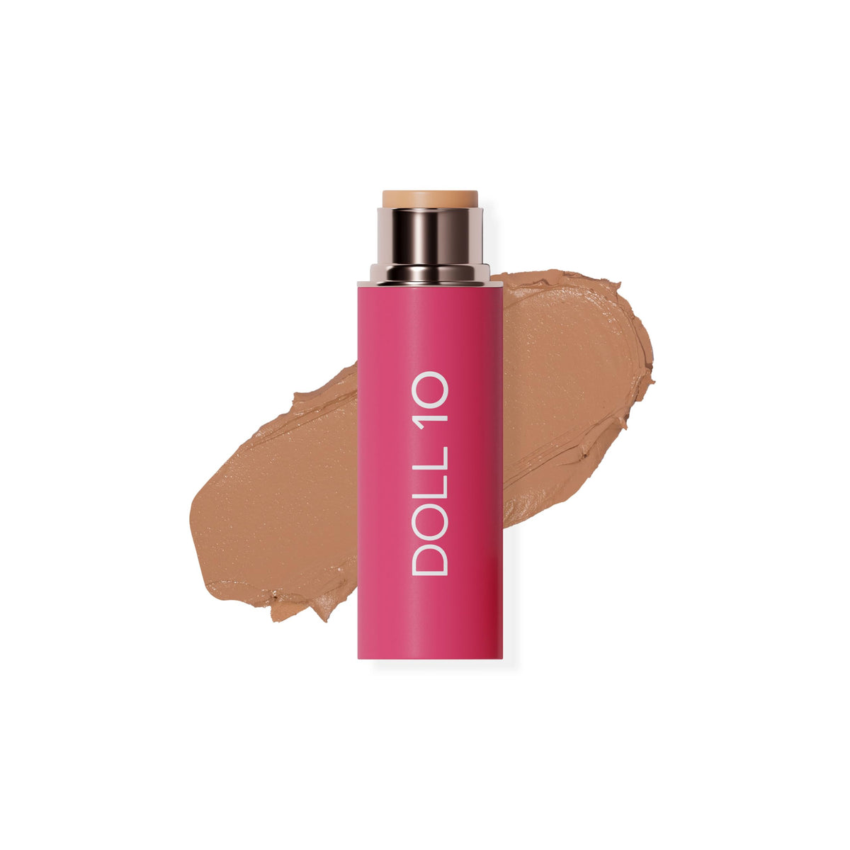 DOLL 10 front packaging showing compact foundation stick for quick coverage
