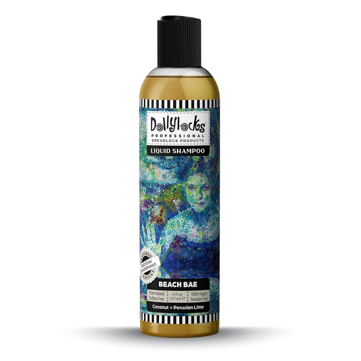 Dollylocks front bottle packaging showing coconut lime label and benefits