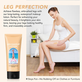 Before and after legs using Domality showing natural-looking coverage benefit