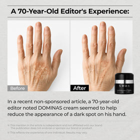 DOMINAS texture close-up highlighting creamy formula for fast absorption