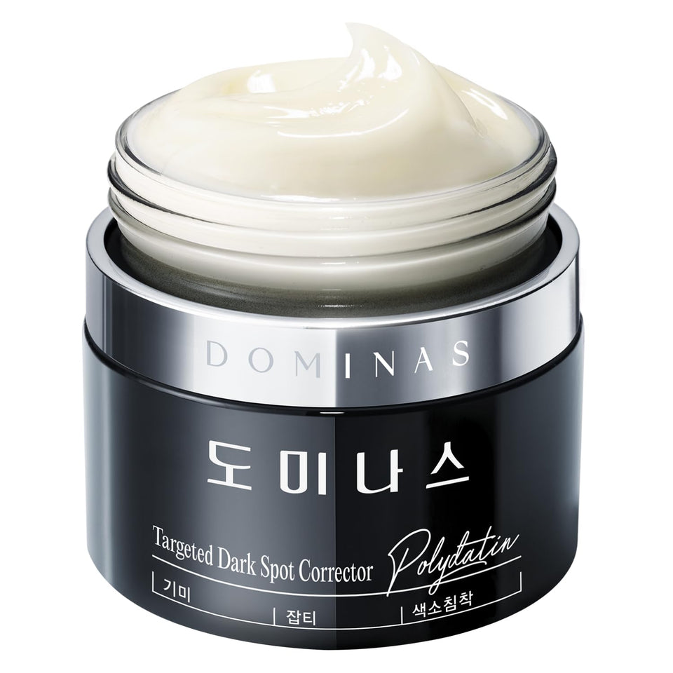 DOMINAS front jar view showing packaging and quick skin-brightening benefit