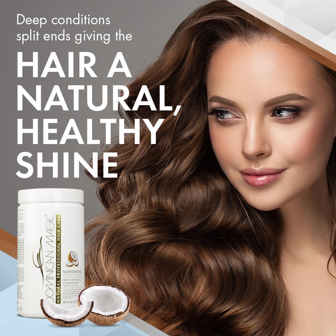 Dominican Magic being applied to hair in hands demonstrating easy spread and hydration