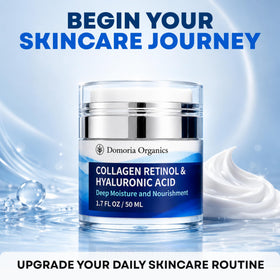 Domoria Organics before and after skin texture illustrating improved smoothness benefit