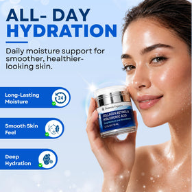 Domoria Organics cream texture close-up demonstrating lightweight, fast-absorb benefit