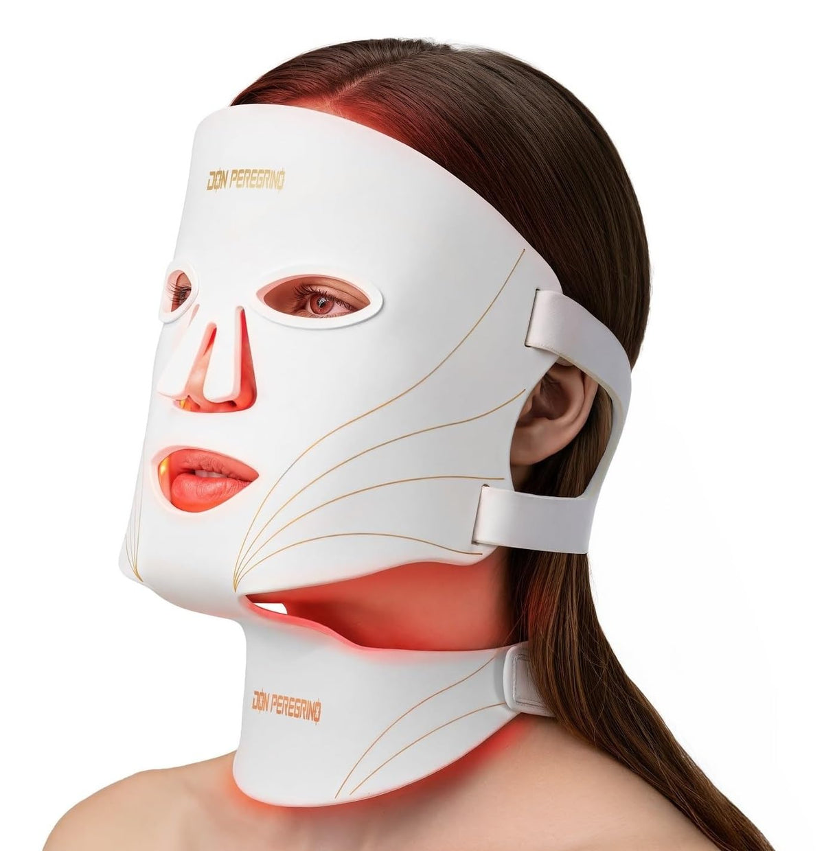 DON PEREGRINO front view of full face mask showing coverage and comfort