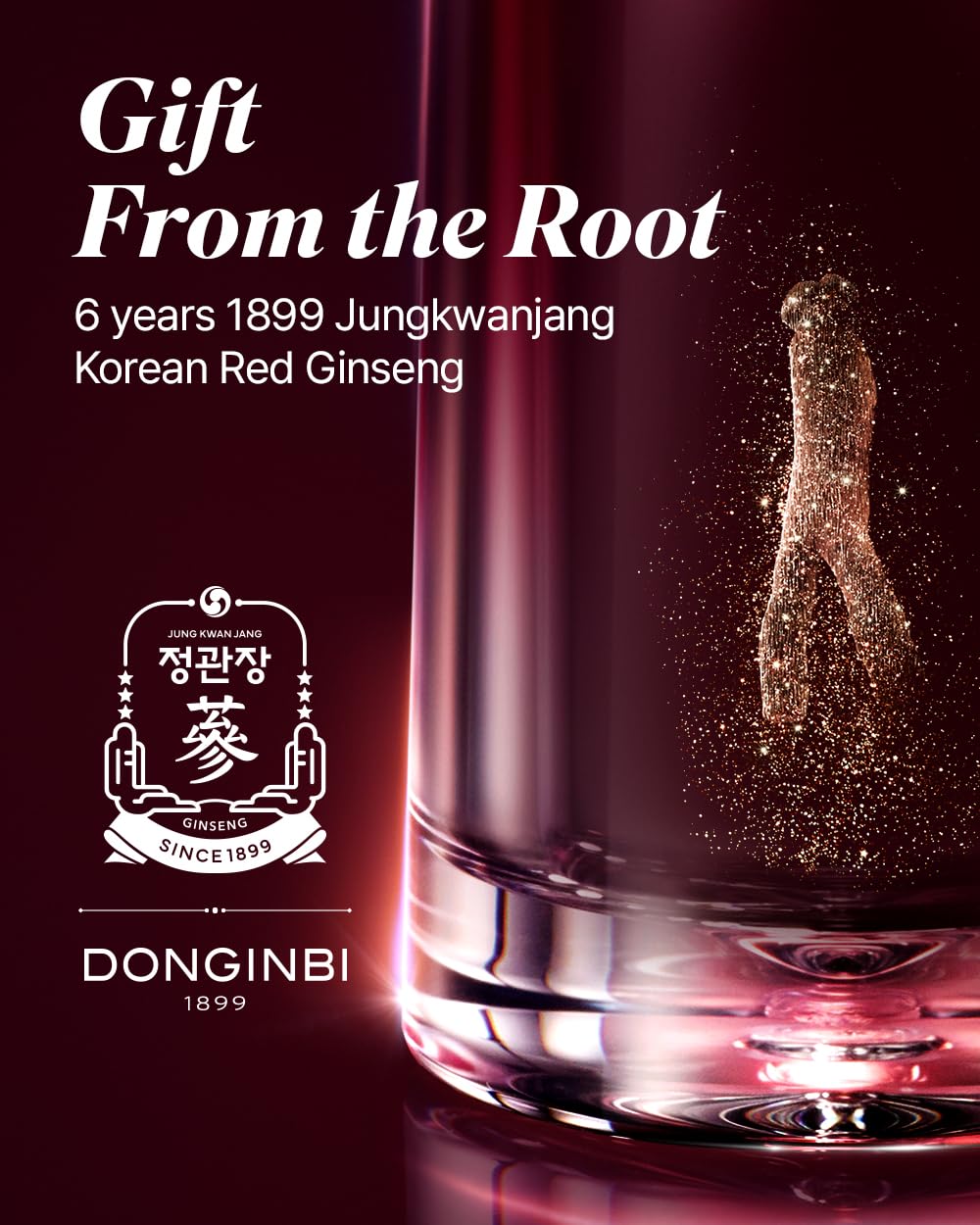 Donginbi essence on bathroom vanity, styled for daily routine and calming ritual benefit