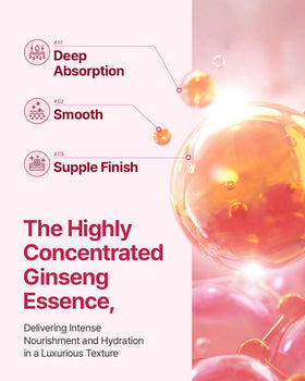 Donginbi essence spread on skin, illustrating fast absorption and hydrating finish