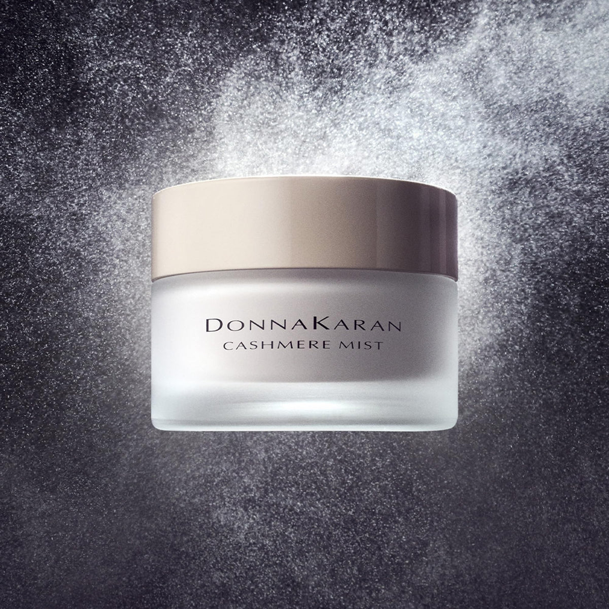 Donna Karan Cashmere Mist open cap and label clear branding and product information
