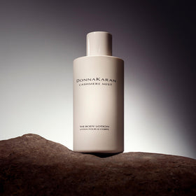 Donna Karan Cashmere Mist pump dispensing lotion for controlled application and convenience