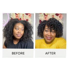 Donna's Recipe by Tabitha Brown applying conditioner to hair for slip