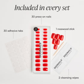 DOONAILS application tools ready with wipes and rosewood stick for prep