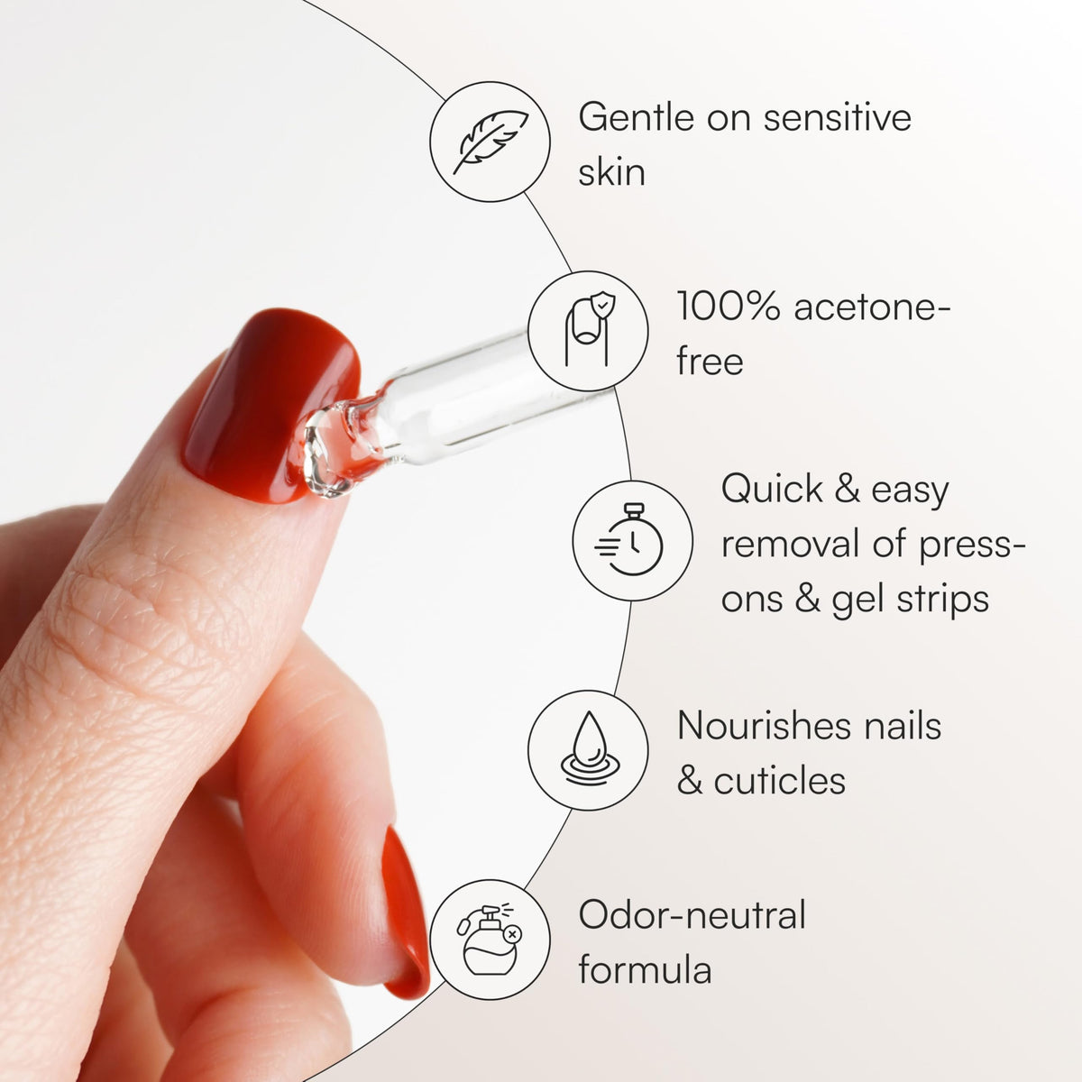DOONAILS bottle cap and label detail highlighting safe, acetone-free formula