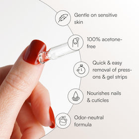 DOONAILS bottle cap and label detail highlighting safe, acetone-free formula