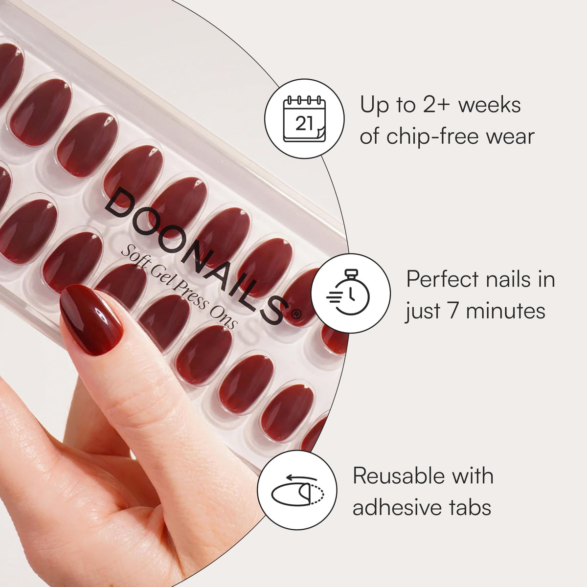 DOONAILS gel texture close-up highlighting high-gloss finish and natural-looking shine
