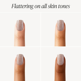 DOONAILS on hand model demonstrating extra short square shape for comfortable, practical wear