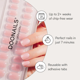 DOONAILS close-up of glossy soft-gel texture highlighting salon finish