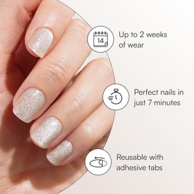DOONAILS close-up of metallic finish highlighting smooth gel-like shine and salon polish