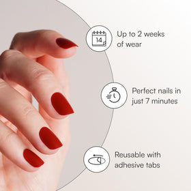 DOONAILS arranged 30 nails and 30 stickers demonstrating size variety and fit