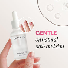 DOONAILS oil texture drop closeup showing gentle, non-drying consistency