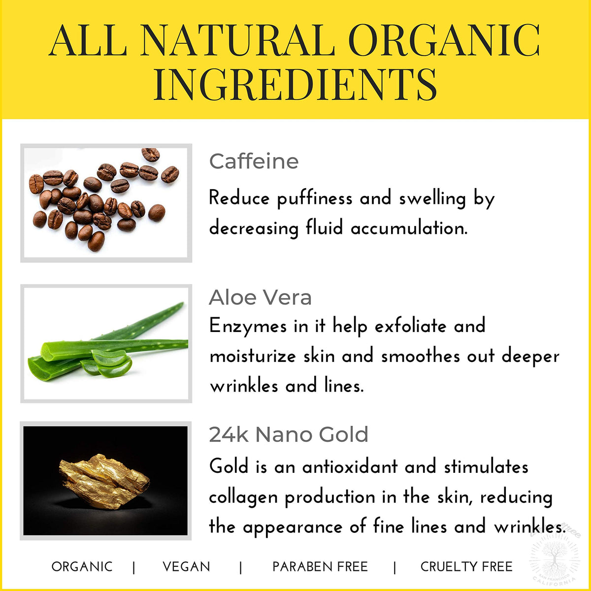 Doppeltree back label showing ingredients and formulation info, builds trust