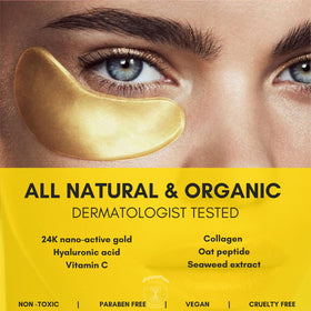 Doppeltree under eye patches on tray demonstrating ready-to-use convenience